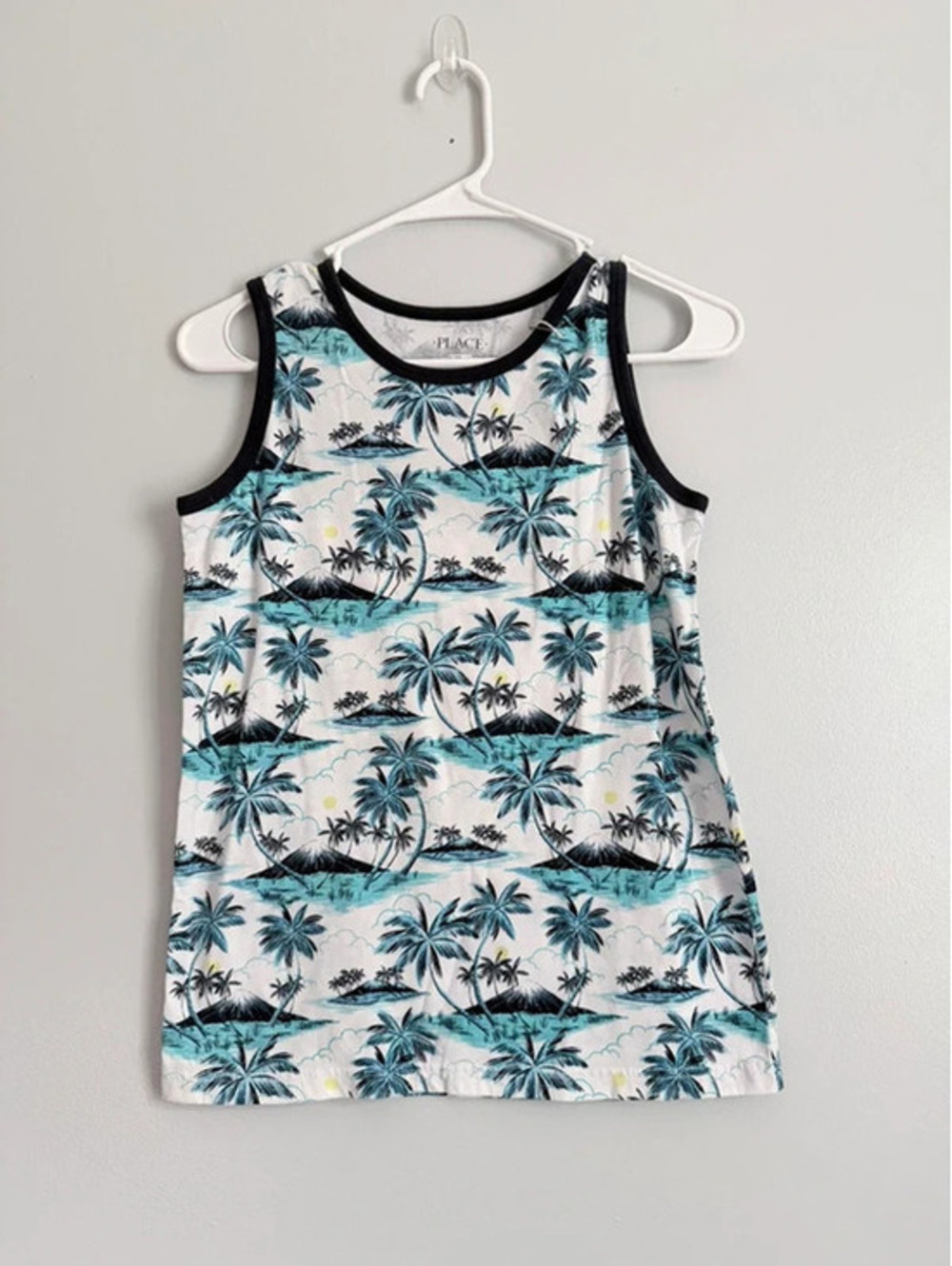 The Children’s Place Boys Tropical Palm Tree Tank Top XL 14